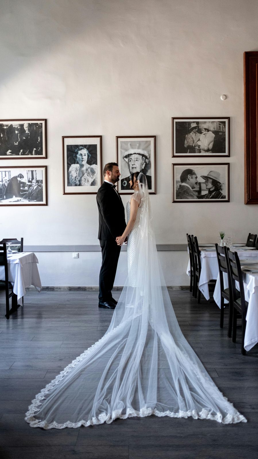 Bride in her veil