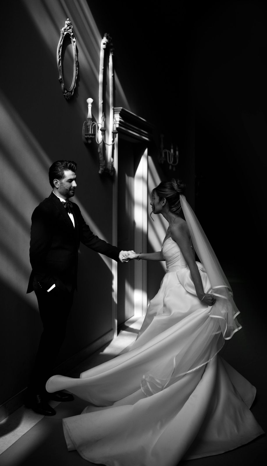 Sean and Stacy, black and white